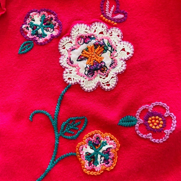 Children’s Place Pink Tank Top with Floral Embroidery Size 9-12’Months - Picture 6 of 6